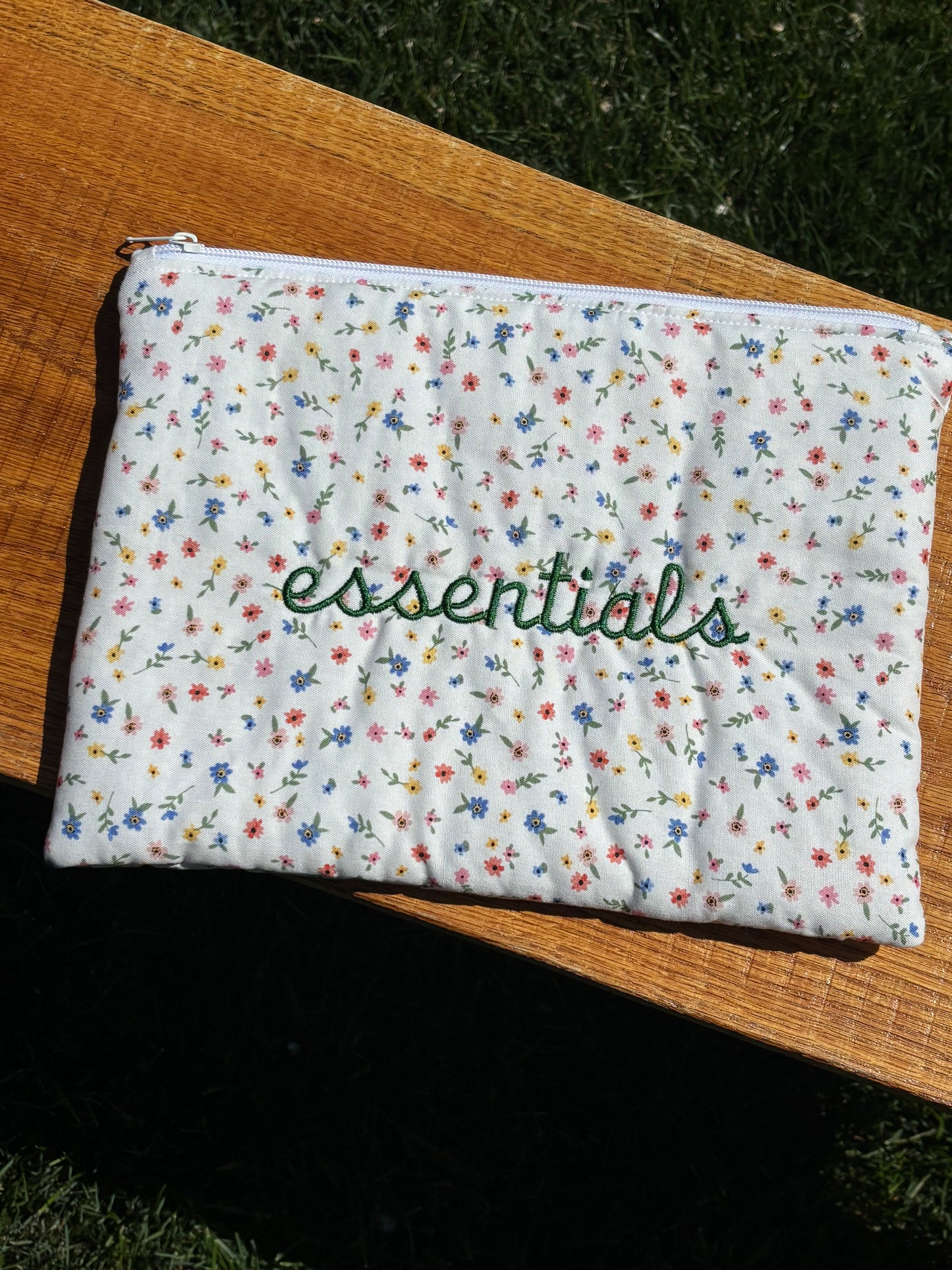 Floral Essentials Zipper Pouch