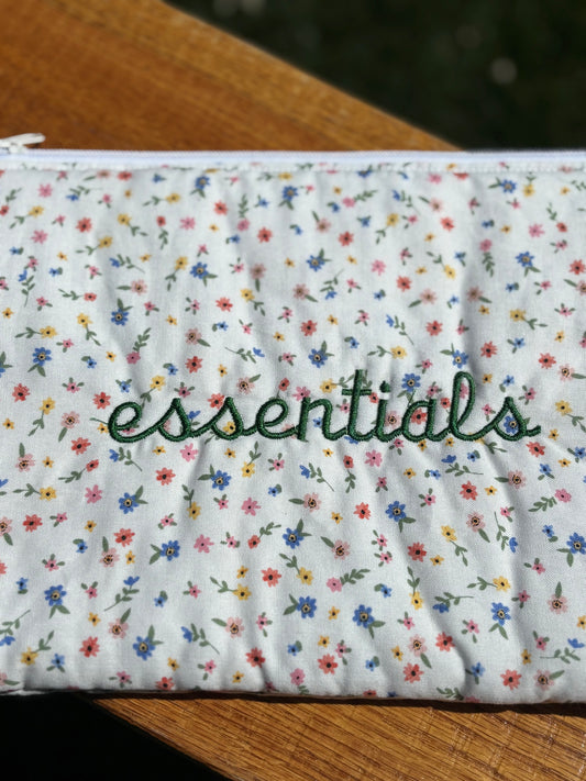 Floral Essentials Zipper Pouch